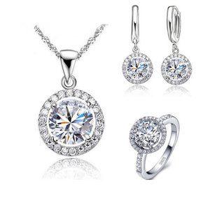 Sterling Silver Necklace Earrings & Ring